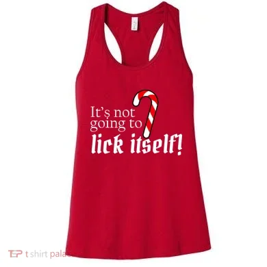 It's Not Going To Lick Itself Candy Cane Women's Tank Top