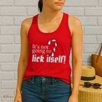 It's Not Going To Lick Itself Candy Cane Women's Tank Top thumb 2