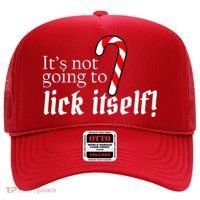 It's Not Going To Lick Itself Candy Cane Hat thumb 0