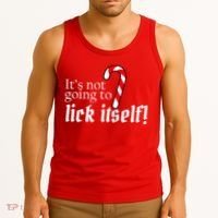 It's Not Going To Lick Itself Candy Cane Tank Top thumb 3
