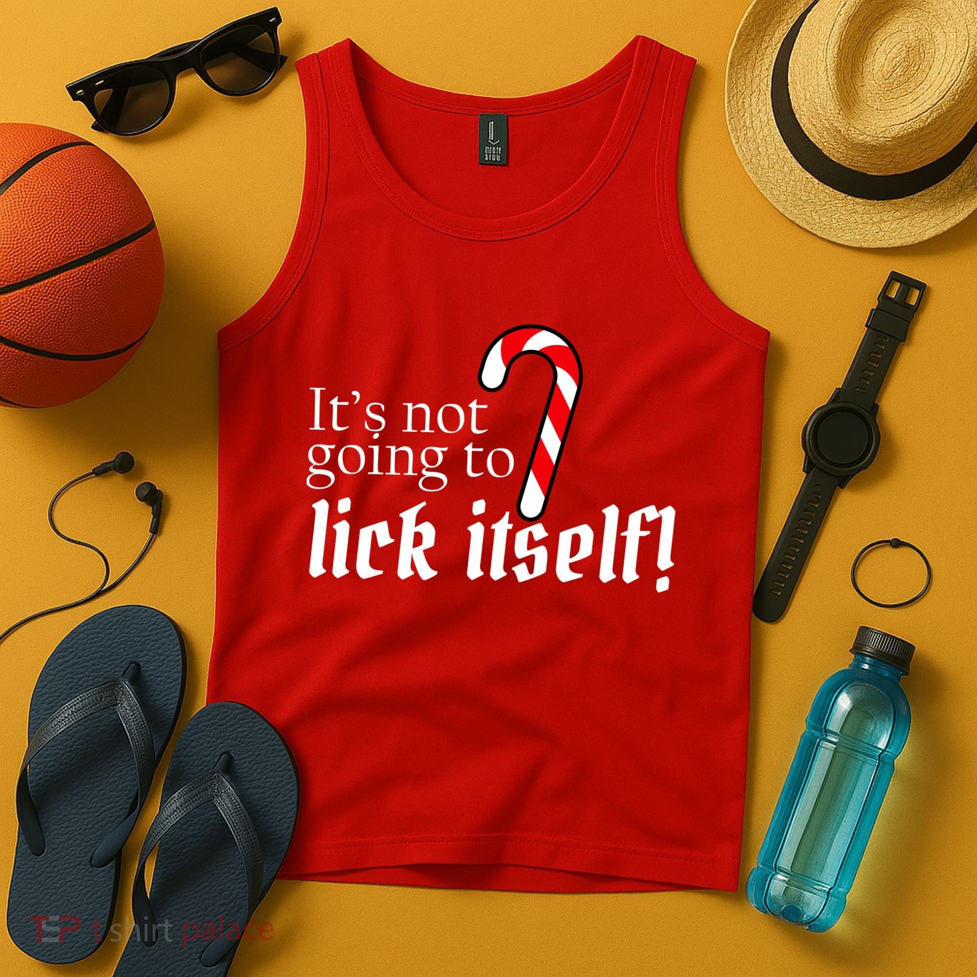 It's Not Going To Lick Itself Candy Cane Tank Top