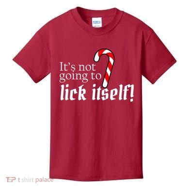 It's Not Going To Lick Itself Candy Cane Kids T-Shirt