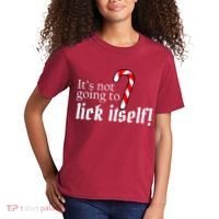 It's Not Going To Lick Itself Candy Cane Kids T-Shirt thumb 2