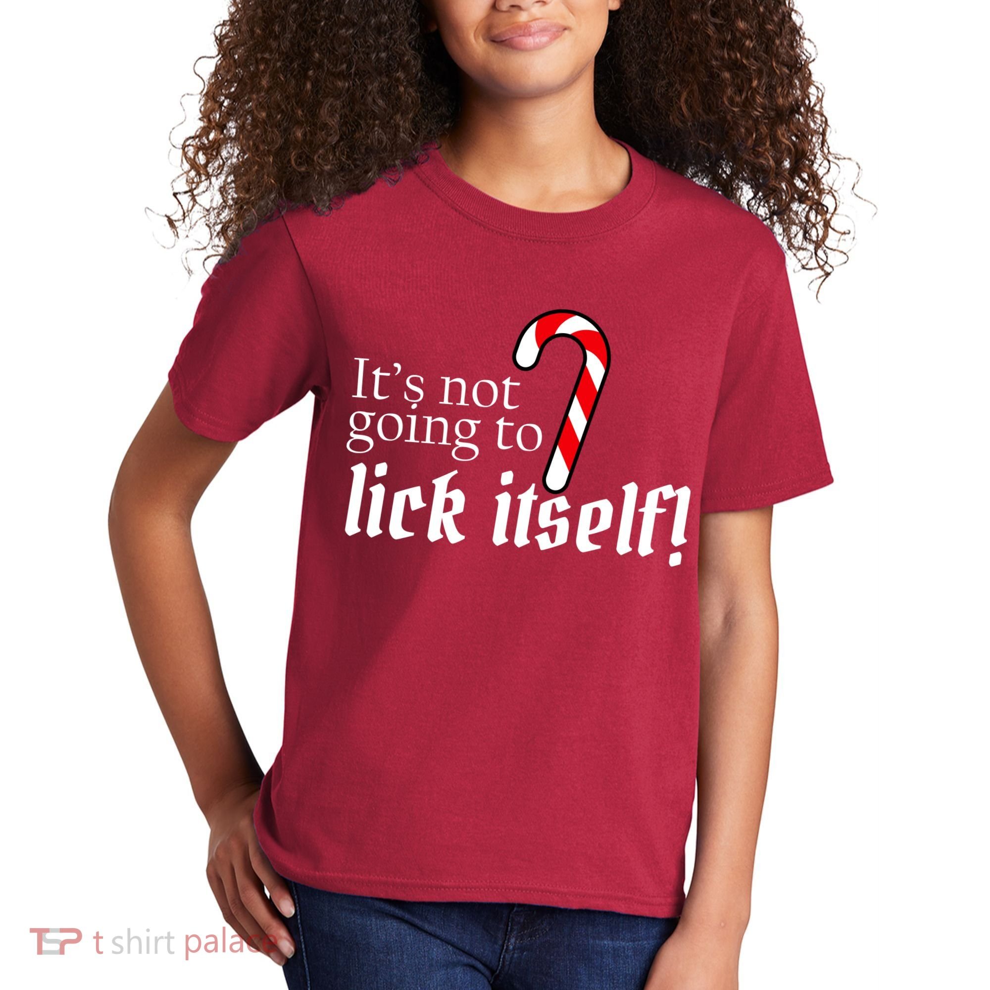 It's Not Going To Lick Itself Candy Cane Kids T-Shirt