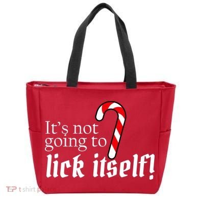 It's Not Going To Lick Itself Candy Cane Tote Bag