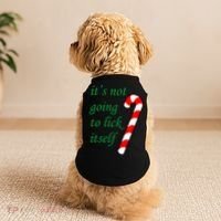 It's Not Going To Lick Itself Funny Naughty Christmas Doggie Tank thumb 2