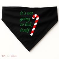 It's Not Going To Lick Itself Funny Naughty Christmas USA-Made Doggie Bandana thumb 0