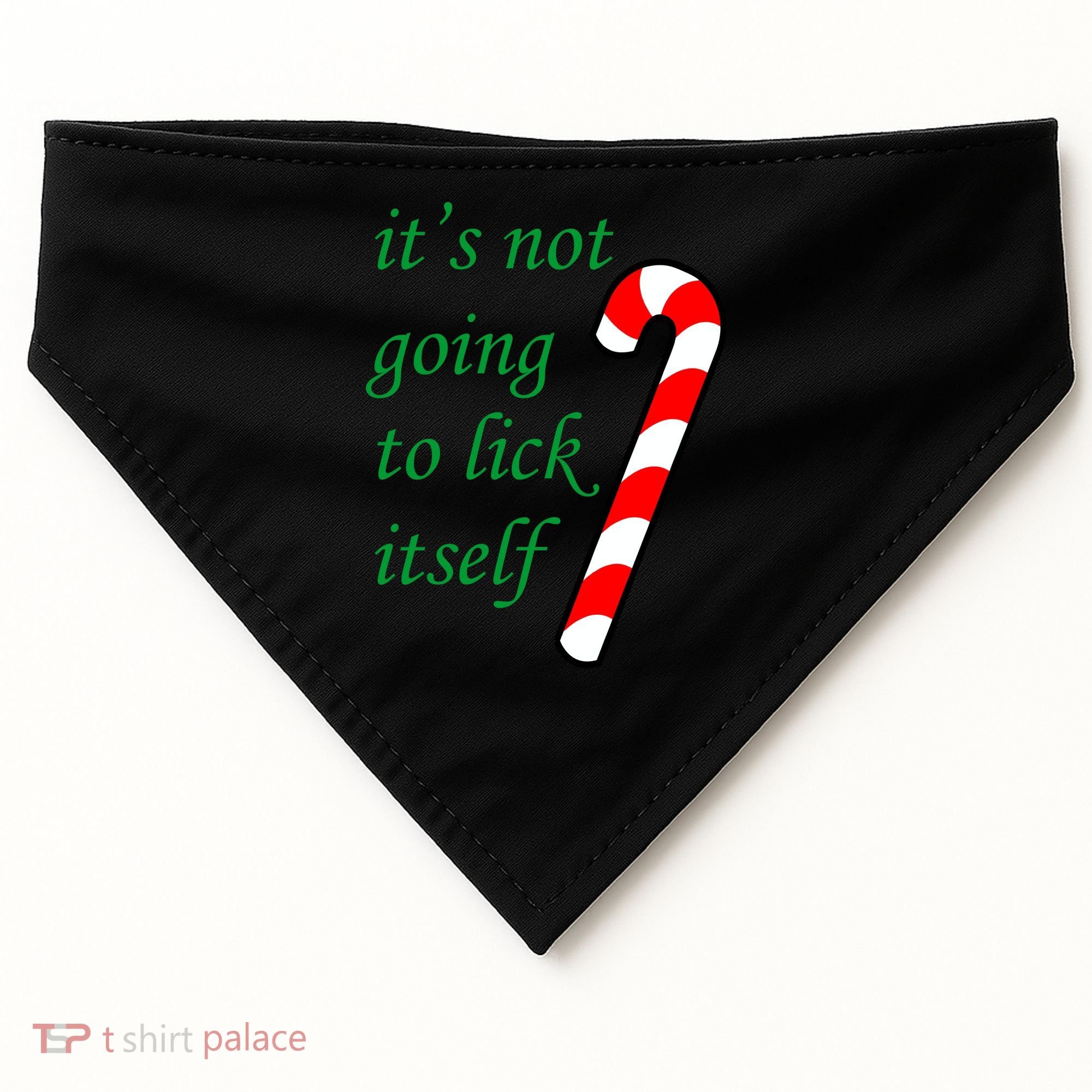 It's Not Going To Lick Itself Funny Naughty Christmas USA-Made Doggie Bandana