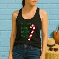 It's Not Going To Lick Itself Funny Naughty Christmas Women's Tank Top thumb 2