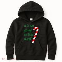 It's Not Going To Lick Itself Funny Naughty Christmas Kids Hoodie thumb 0
