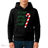 It's Not Going To Lick Itself Funny Naughty Christmas Kids Hoodie thumb 4