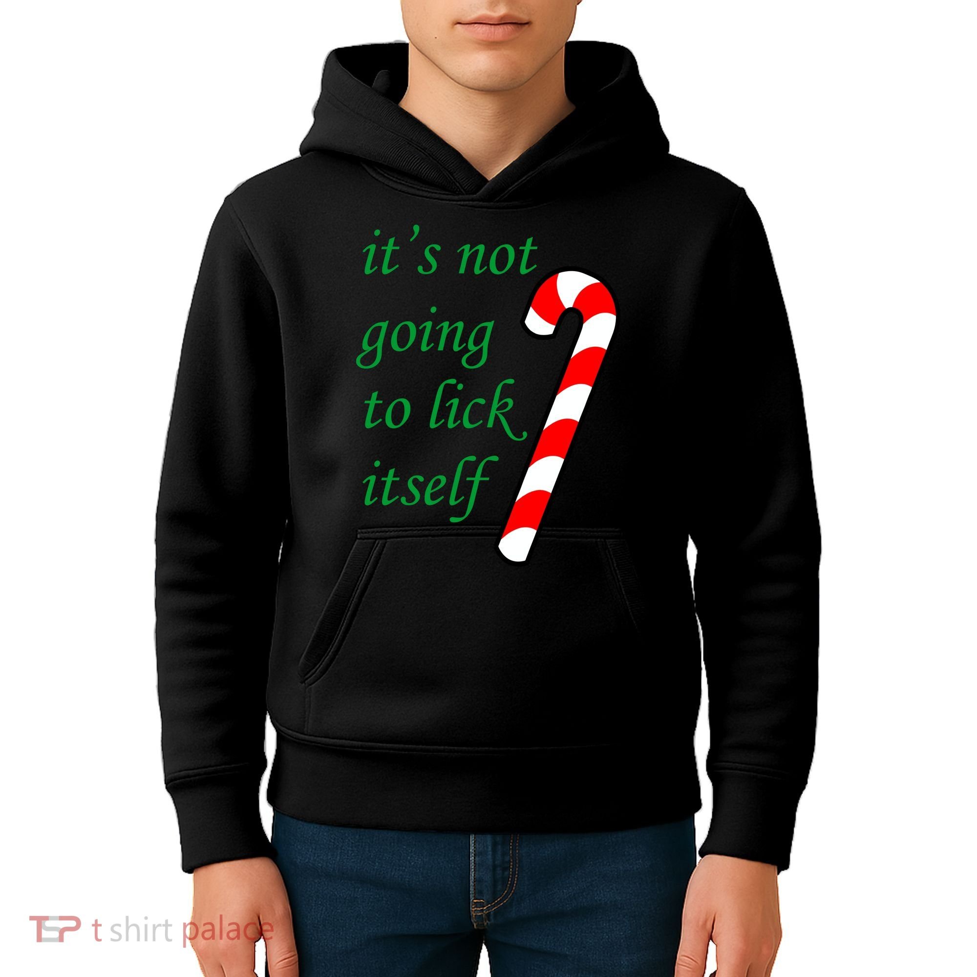 It's Not Going To Lick Itself Funny Naughty Christmas Kids Hoodie