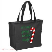 It's Not Going To Lick Itself Funny Naughty Christmas Tote Bag thumb 2
