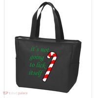 It's Not Going To Lick Itself Funny Naughty Christmas Tote Bag thumb 3