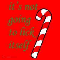 It's Not Going To Lick Itself Funny Naughty Christmas Santa Hat thumb 1