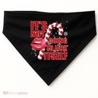 It's Not Going To Lick Itself Funny X-Mas USA-Made Doggie Bandana thumb 0
