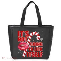 It's Not Going To Lick Itself Funny X-Mas Tote Bag thumb 0