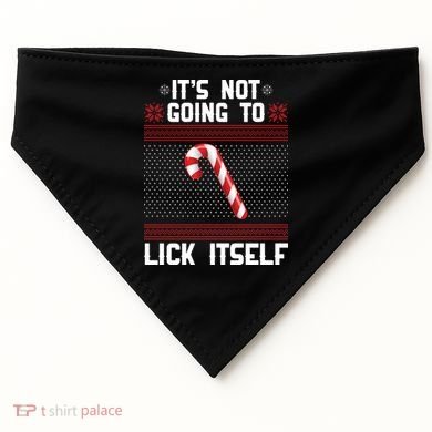 It's Not Going To Lick Itself Ugly Christmas Sweater USA-Made Doggie Bandana