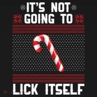 It's Not Going To Lick Itself Ugly Christmas Sweater USA-Made Doggie Bandana thumb 2