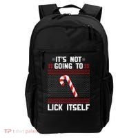 It's Not Going To Lick Itself Ugly Christmas Sweater Backpack thumb 0