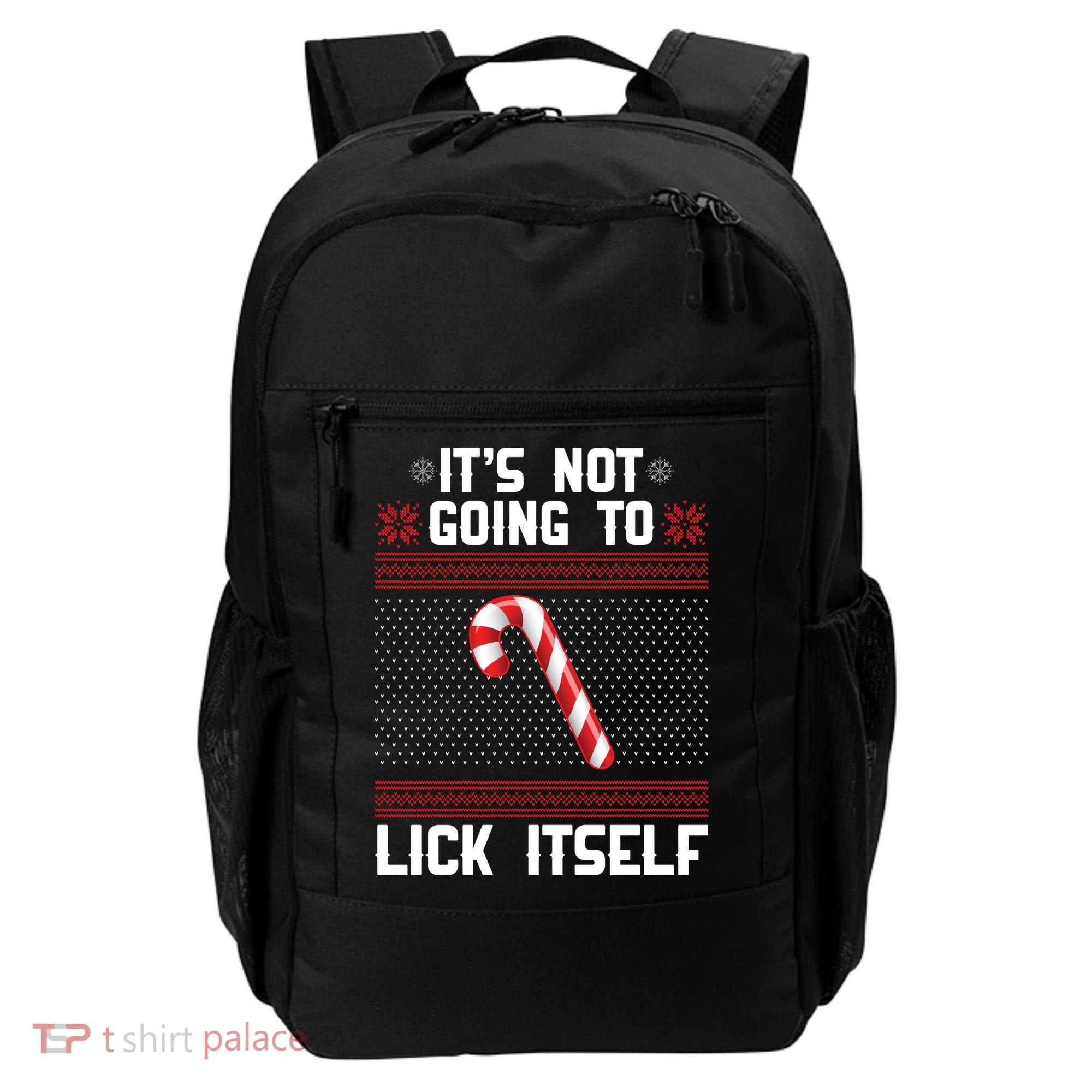 It's Not Going To Lick Itself Ugly Christmas Sweater Backpack