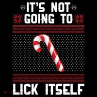 It's Not Going To Lick Itself Ugly Christmas Sweater Tank Top thumb 6