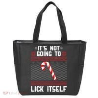 It's Not Going To Lick Itself Ugly Christmas Sweater Tote Bag thumb 0