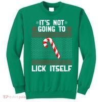 It's Not Going To Lick Itself Ugly Christmas Sweater Sweatshirt thumb 0