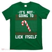 It's Not Going To Lick Itself Ugly Christmas Sweater T-Shirt thumb 0