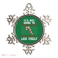 It's Not Going To Lick Itself Ugly Christmas Sweater Ornament thumb 0