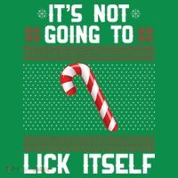 It's Not Going To Lick Itself Ugly Christmas Sweater Women's Long Sleeve Shirt thumb 2