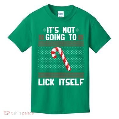 It's Not Going To Lick Itself Ugly Christmas Sweater Kids T-Shirt