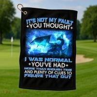 It's Not My Fault You Thought I Was Normal Lightning Dragon Golf Towel thumb 1