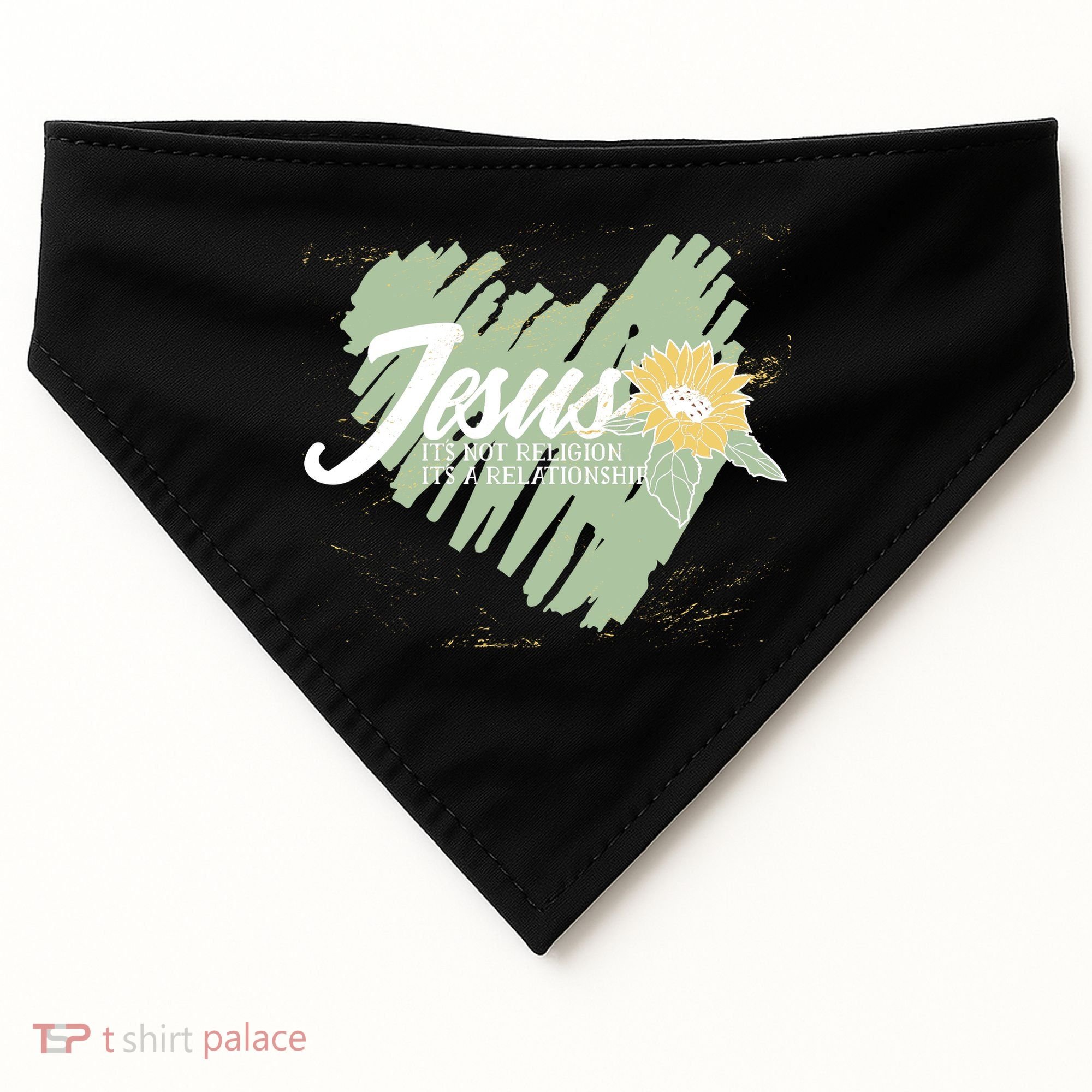 It's Not Religion It's A Relationship Heart USA-Made Doggie Bandana