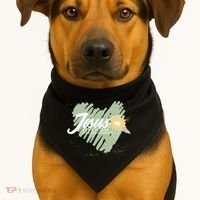 It's Not Religion It's A Relationship Heart USA-Made Doggie Bandana thumb 1