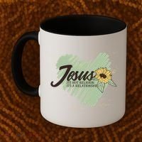 It's Not Religion It's A Relationship Heart Coffee Mug thumb 2