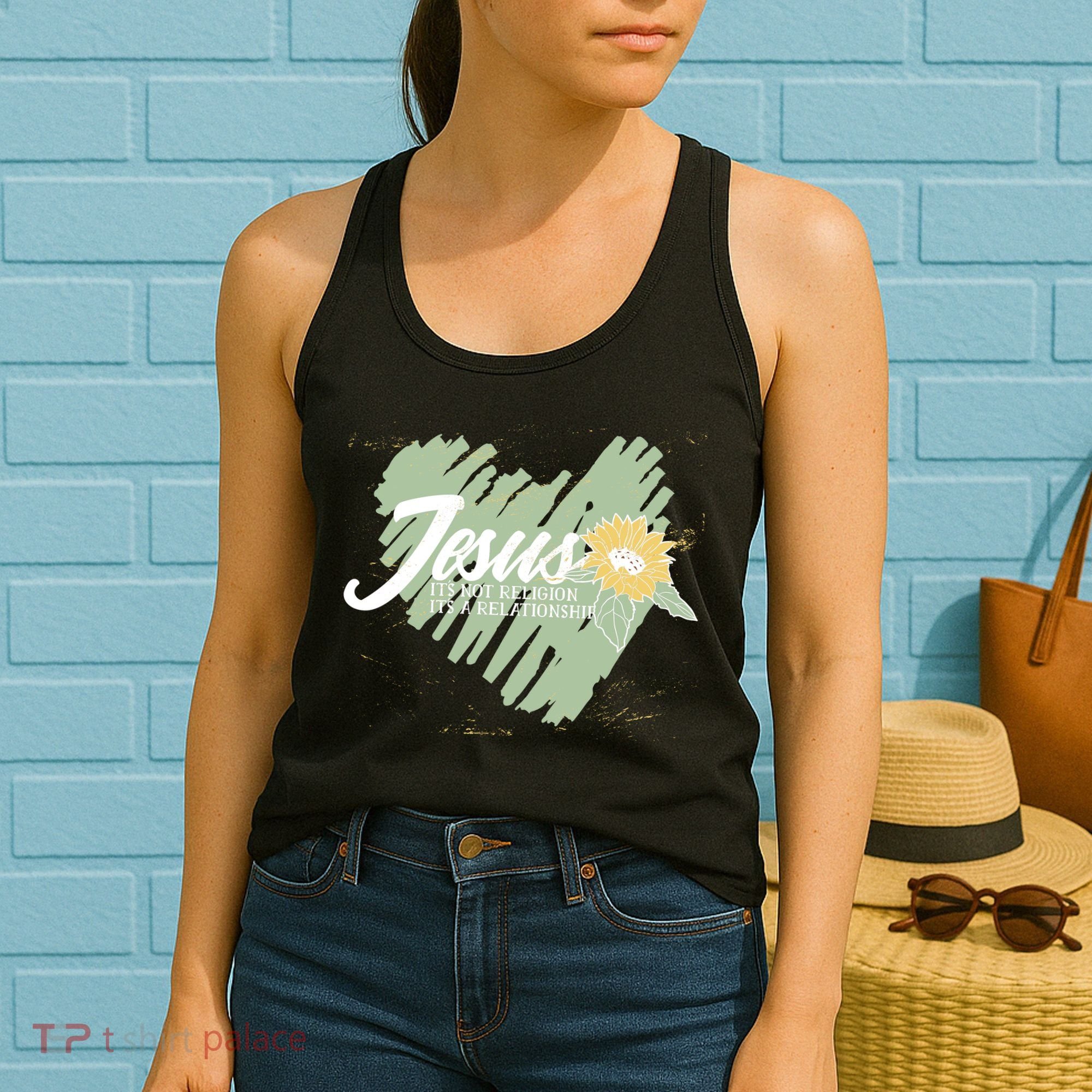 It's Not Religion It's A Relationship Heart Women's Tank Top