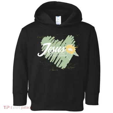 It's Not Religion It's A Relationship Heart Toddler Hoodie