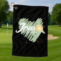 It's Not Religion It's A Relationship Heart Golf Towel thumb 1