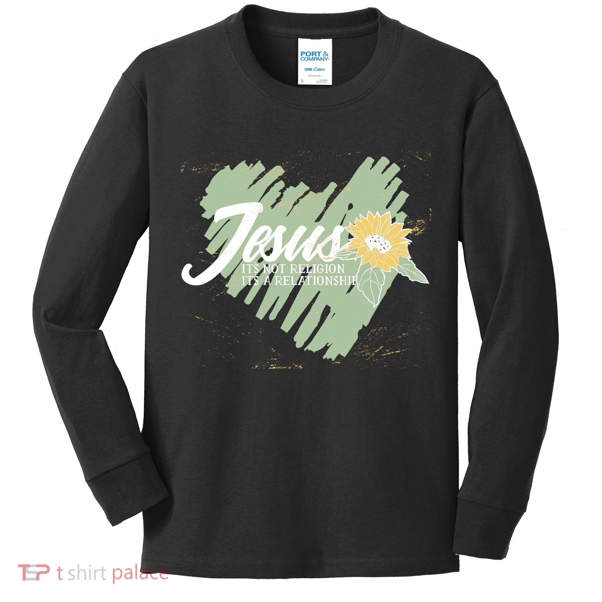 It's Not Religion It's A Relationship Heart Kids Long Sleeve Shirt