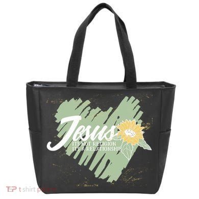 It's Not Religion It's A Relationship Heart Tote Bag