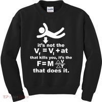 It's Not The Velocity That Kills You It's The Fall Kids Sweatshirt thumb 0