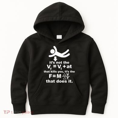 It's Not The Velocity That Kills You It's The Fall Kids Hoodie