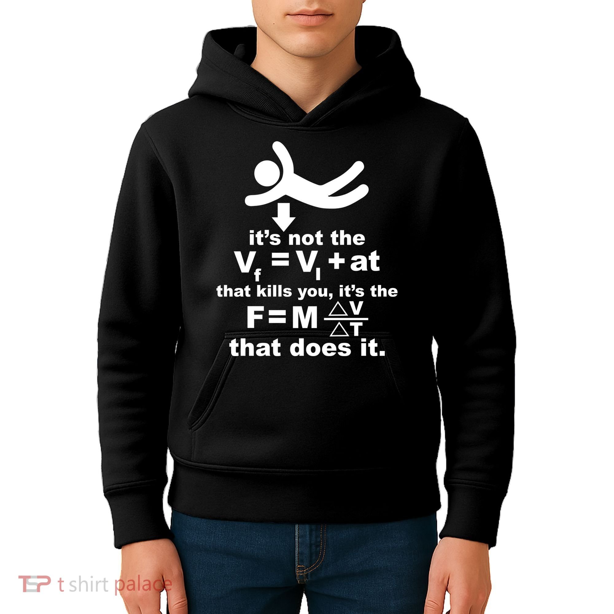 It's Not The Velocity That Kills You It's The Fall Kids Hoodie
