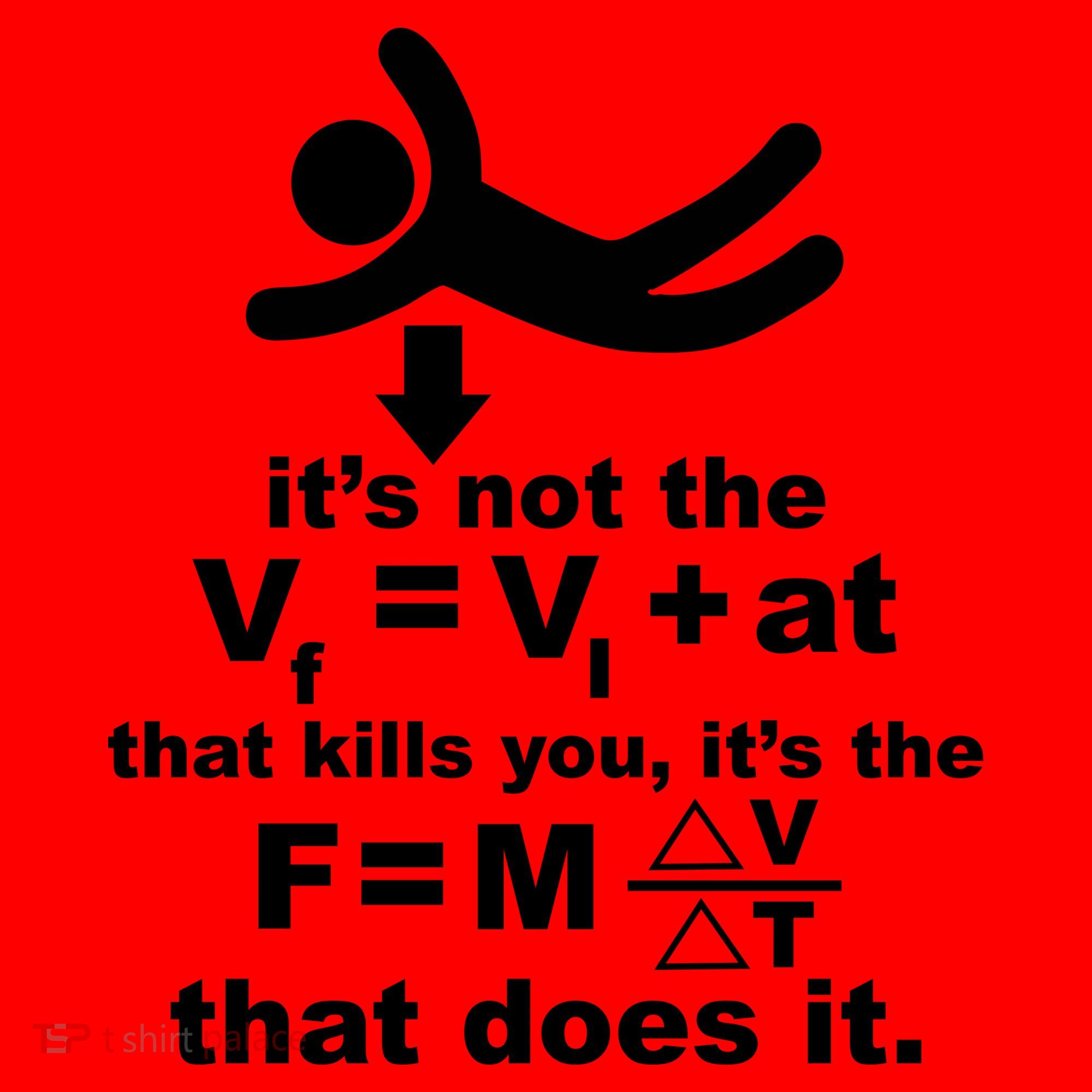 It's Not The Velocity That Kills You It's The Fall Santa Hat