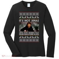 It's Not X-Mas Until Hans Gruber Falls From Nakatomi Plaza Women's Long Sleeve Shirt thumb 0