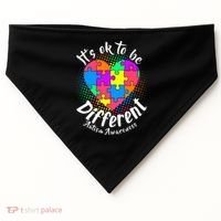 It's Ok To Be Different Autism Awareness USA-Made Doggie Bandana thumb 0