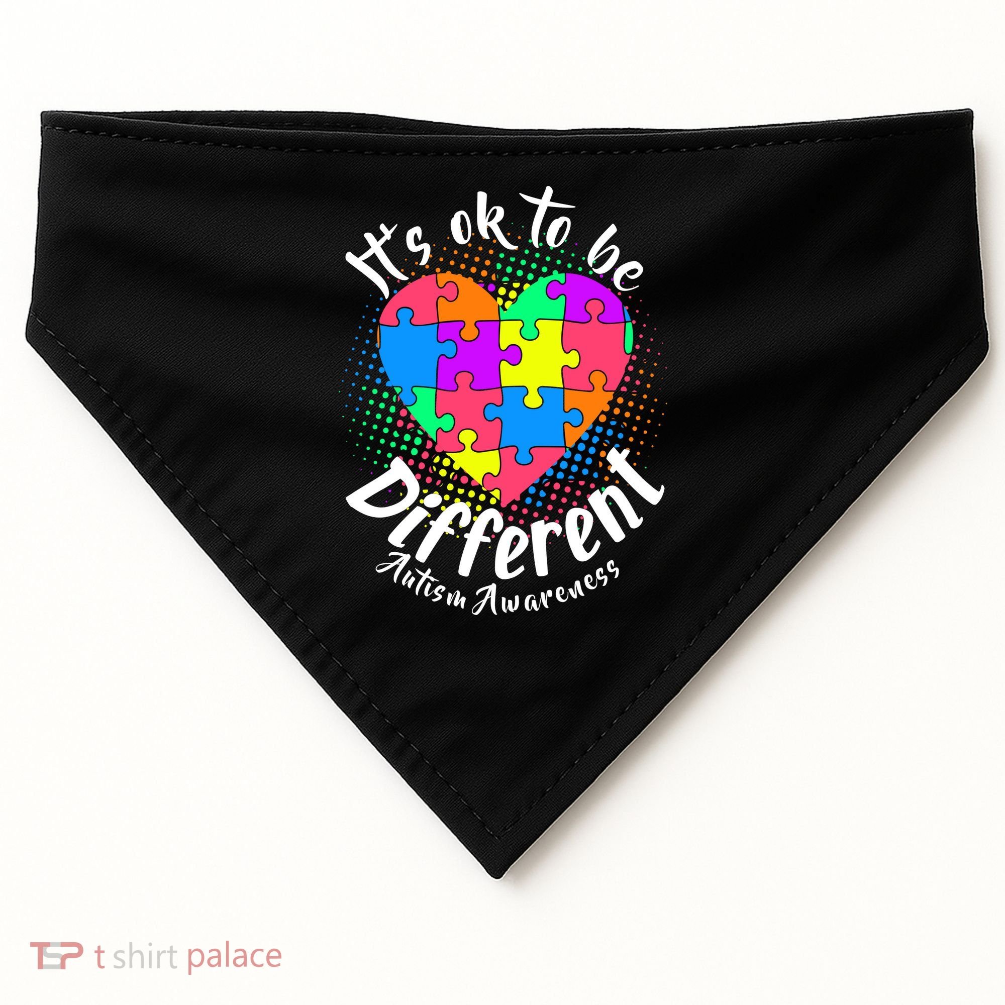 It's Ok To Be Different Autism Awareness USA-Made Doggie Bandana