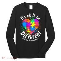 It's Ok To Be Different Autism Awareness Long Sleeve Shirt thumb 0