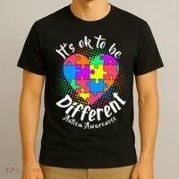 It's Ok To Be Different Autism Awareness T-Shirt thumb 3